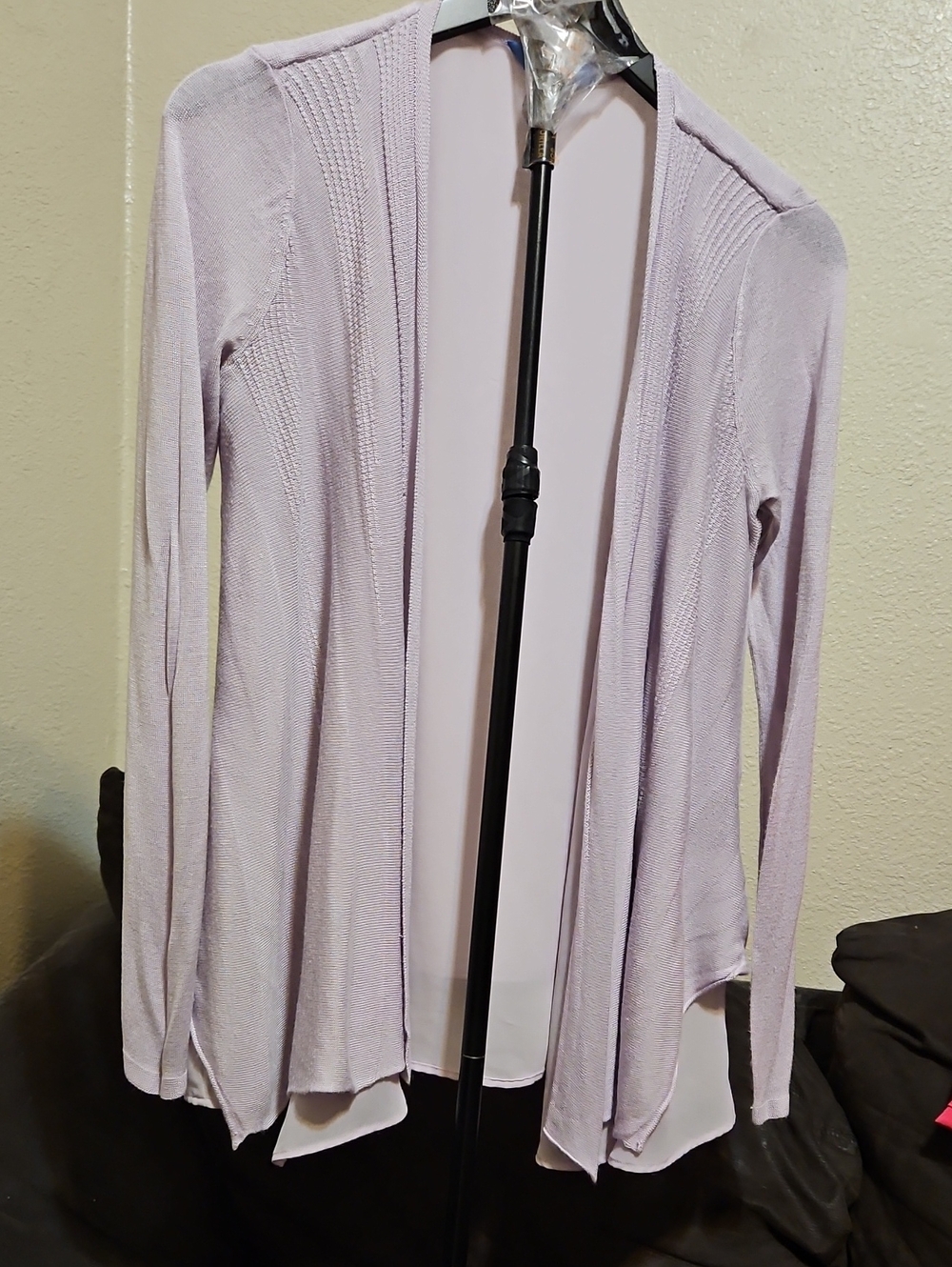 Simply Vera Vera Wang Light Lavender Open Cardigan